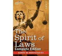 Charles Baron De Montesquieu The Spirit of Laws (Tascabile)