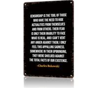 Charles Bukowski Quotes Targa In Latta Divertenti Targhe In Latta Impermeabile Targa In Metallo Per Giardino Club Parete 20X30Cm