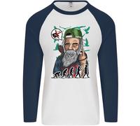 Charles Darwin Evolution Ateismo Atheism Uomo L/S Baseball T-Shirt