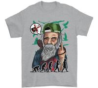 Charles Darwin Evolution Ateismo Atheism Uomo T-Shirt 100% Cotone