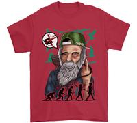 Charles Darwin Evolution Ateismo Atheism Uomo T-Shirt 100% Cotone