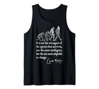 Charles Darwin Evolution Responsive To Change Citazione divertente Canotta