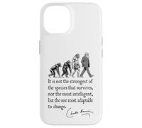 Charles Darwin Evolution Responsive To Change Citazione divertente Custodia per iPhone 14