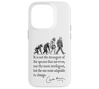 Charles Darwin Evolution Responsive To Change Citazione divertente Custodia per iPhone 14 Pro