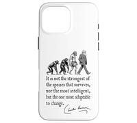Charles Darwin Evolution Responsive To Change Citazione divertente Custodia per iPhone 16 Pro Max