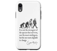 Charles Darwin Evolution Responsive To Change Citazione divertente Custodia per iPhone XR