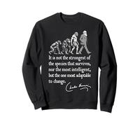 Charles Darwin Evolution Responsive To Change Citazione divertente Felpa