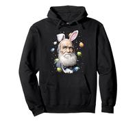 Charles Darwin Evolution Theory Easter Rabbit Egg Bunny Earars Felpa con Cappuccio