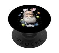 Charles Darwin Evolution Theory Easter Rabbit Egg Bunny Earars PopSockets PopGrip Adesivo