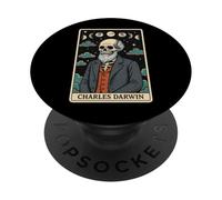 Charles Darwin Evolution Theory Scheletro Tarocchi Carta Strega PopSockets PopGrip Adesivo