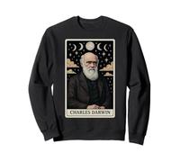 Charles Darwin Evolution Theory Tarocchi Witchy Moon Felpa