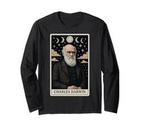 Charles Darwin Evolution Theory Tarocchi Witchy Moon Maglia a Manica