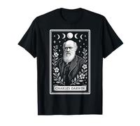 Charles Darwin Evolution Theory Tarocchi Witchy Moon Maglietta