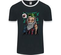 Charles Darwin Evoluzione Ateo Atei Uomo Ringer T-Shirt FotL