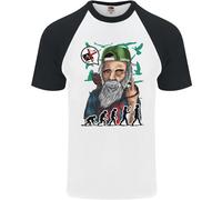 Charles Darwin Evoluzione Ateo Ateismo Maglietta S/S Baseball Uomo