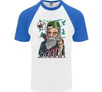 Charles Darwin Evoluzione Ateo Ateismo Maglietta S/S Baseball Uomo