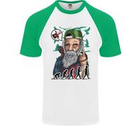 Charles Darwin Evoluzione Ateo Ateismo Maglietta S/S Baseball Uomo