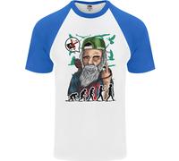 Charles Darwin Evoluzione Ateo Ateismo Maglietta S/S Baseball Uomo
