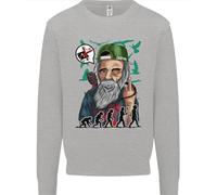 Charles Darwin Evoluzione Ateo Ateismo Uomo Felpa Maglione