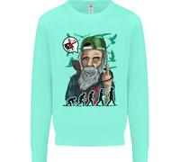 Charles Darwin Evoluzione Ateo Ateismo Uomo Felpa Maglione