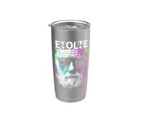 Charles Darwin Evolve Retro Vintage Pop Art Scienza Bicchiere termico in acciaio inox doppia parete
