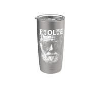 Charles Darwin Evolve Retro Vintage Pop Art Scienza Bicchiere termico in acciaio inox doppia parete