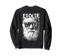 Charles Darwin Evolve Retro Vintage Pop Art Scienza Felpa