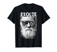Charles Darwin Evolve Retro Vintage Pop Art Scienza Maglietta
