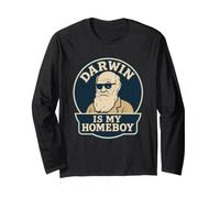 Charles Darwin Gift Natural Selection Science Citazione Maglia a Manica