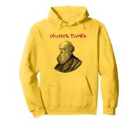 Charles Darwin (Grafica Illustrazione Minimalista) Felpa con Cappuccio