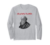 Charles Darwin (Grafica Illustrazione Minimalista) Maglia a Manica