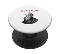 Charles Darwin (Grafica illustrazione minimalista) PopSockets PopGrip Adesivo