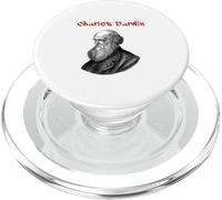 Charles Darwin (Grafica illustrazione minimalista) PopSockets PopGrip per MagSafe