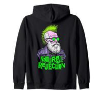 Charles Darwin Punk Selezione Naturale Rifiuto Scienza Divertimento Felpa con Cappuccio