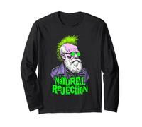 Charles Darwin Punk Selezione Naturale Rifiuto Scienza Divertimento Maglia a Manica