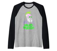 Charles Darwin Punk Selezione Naturale Rifiuto Scienza Divertimento Maglia con Maniche Raglan