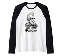 Charles Darwin Punk Selezione Naturale Rifiuto Scienza Divertimento Maglia con Maniche Raglan