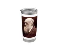 Charles Darwin Ritratto Evoluzione Scienziato Naturalista Bicchiere termico in acciaio inox doppia parete