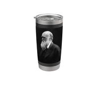 Charles Darwin Ritratto Evoluzione Scienziato Naturalista Bicchiere termico in acciaio inox doppia parete