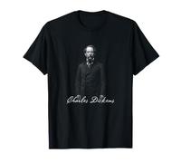 Charles Dickens Autore Vittoriano Letteratura Ritratto Maglietta