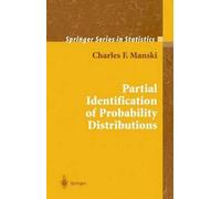 Charles F. Mans Partial Identification of Probability Distrib (Copertina rigida)