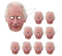 Charles Face - Costume da testa da re, in cartone, accessorio per feste di