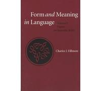 Charles Fillmore Form and Meaning in Language (Tascabile) Lecture Notes