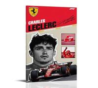 Charles Leclerc, stampa su tela con pittura a olio, impermeabile e antimacchia, adatta a qualsiasi stile decorativo di camera da letto, soggiorno, ufficio, stile cornice, 50 x 75 cm