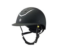 Charles Owen Kylo - Casco da equitazione Wide Peak con MIPS, colore: Nero opaco/Argento
