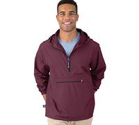 Charles River Apparel Pack-N-Go - Pullover resistente al vento e all'acqua (taglie reg/ext) - Rosso - Medium