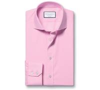 Charles Tyrwhitt Camicia Formale in Twill di Cotone con Colletto a Spalla mancante - Rosa Singolo Polsino Taglia 14,5/33