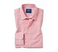 Charles Tyrwhitt Coral Stripe Extra Slim Fit Non Iron Stretch Oxford Brighton Taglia: S | Camicie Business Outlet | Uomo