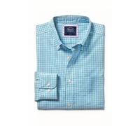 Charles Tyrwhitt Esf Green Multi Button-down Collar Non-iron Stretch Oxford G Taglia: L | Camicie Casual Outlet | Uomo | Verde