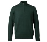 charles tyrwhitt llp Green Pure Merino Zip Neck Jumper Maglione, Verde Foresta, S Uomo